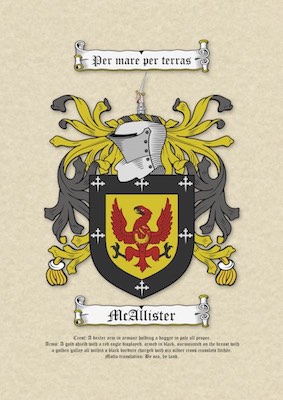 A4 Coat of Arms on Plain Parchment