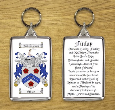 Coats of Arms Keyrings Front and Back